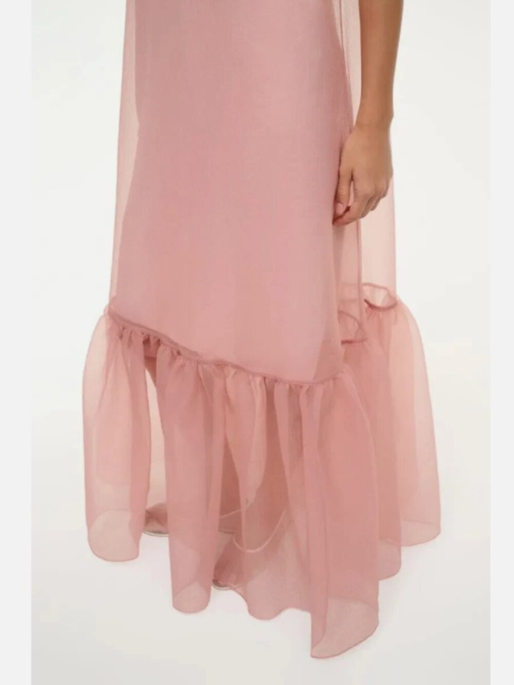 Staud Calluna Organza Maxi Dress in Misty Rose - Picture 11 of 13